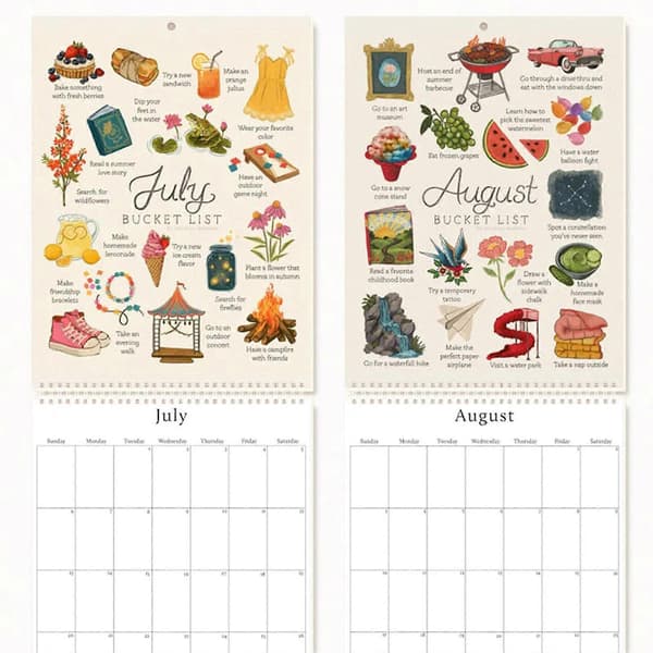 2025 Bucket List Kalender
