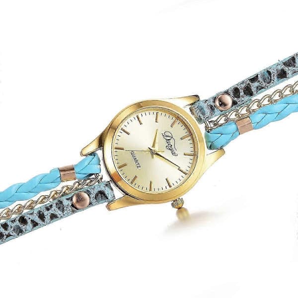 Wrap Around Ur Leopard Mønster Dame Modeure med Armbånd