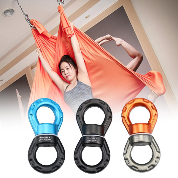 Aerial Dance Swing Spinner Hanger Swing Swivel för utomhusbruk Black