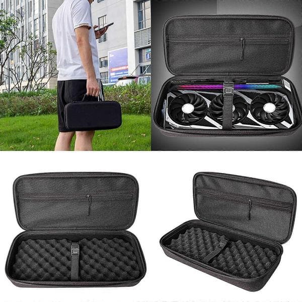 GPU Skyddsfodral för RTX 4060 4070i 4080S 4090, Stötsäker Reptålig Grafikkortsförvaringslåda