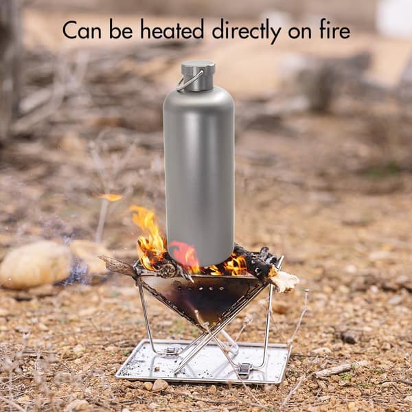 Titanium Vattenflaska 600ml/800ml Lättvikt för Utomhuscamping Vattenflaska