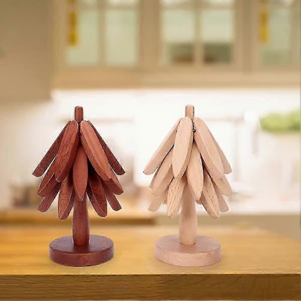 Treunderstell for varme retter Sammenleggbart treunderstell for varme retter Walnut B