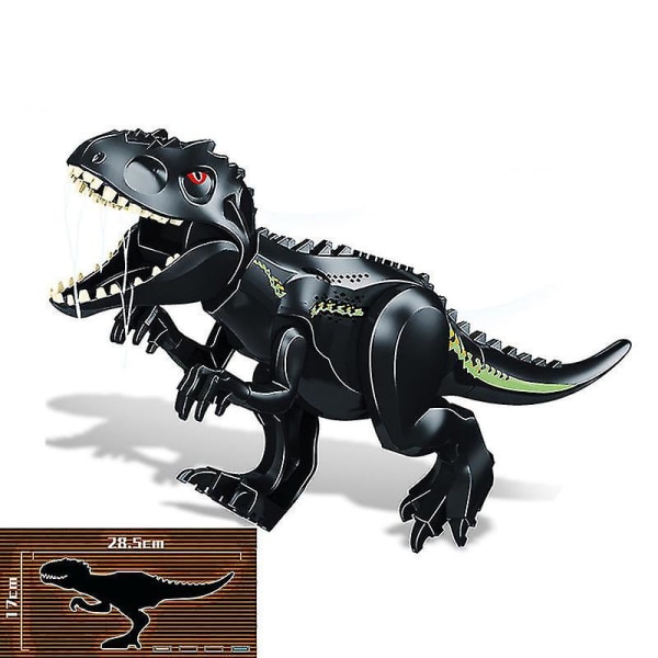 1 stk Jurassic Big Size Dinosaur Building Blocks T-rex Quetzalcoatlus Baryonyx Actionfigurer Barneleker Gaver h3096 Baryonyx black