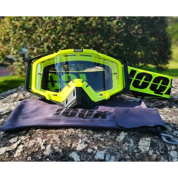 Siste Hot Motocross Goggles Briller Off Road Maske Hjelmer Goggles Ski Sport Gafas For Motorcycle Dirt green Clear