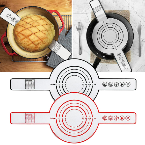 Tyuhe 2 stk silikonbrødslynge for nederlandsk ovn Non-stick Gjenbrukbar bakematte med lange stropper Varmebestandig gryteholder Multicolor