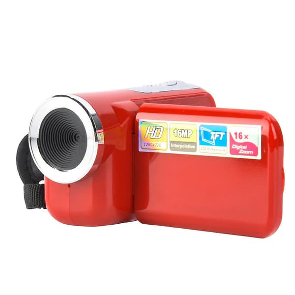 Bærbart Børne 16X HD Digitalt Videokamera Camcorder med TFT LCD Skærm Legetøj Red