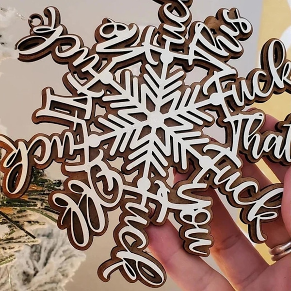 Sjov Julepynt, Fuck Snefnug Julepynt, Perfekt Pynt til Årlig Opsummering