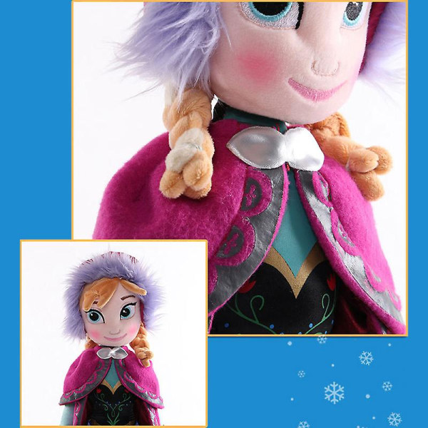 1kpl 30/40/46/50cm Frozen Anna Elsa Olaf Dolls Lumikuningatar Prinsessa täytetty pehmo Anna 40cm