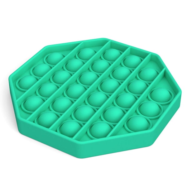 Push Bubble Special Sensory Toy Lindra mental stress Aritmetic Educational Toys green Octagon