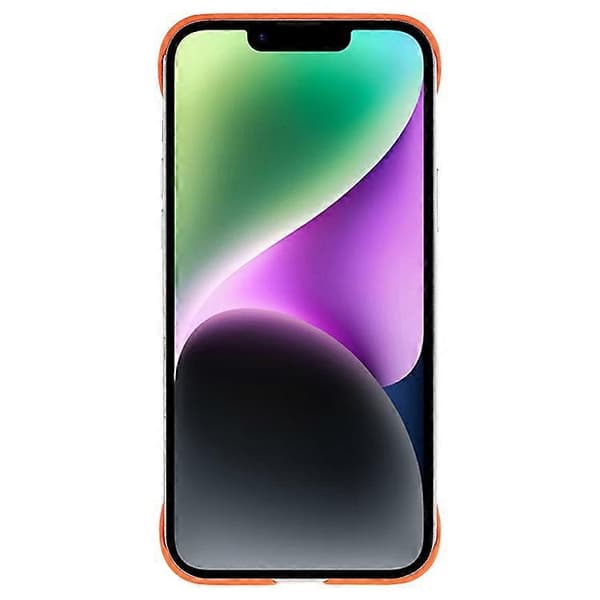 Kompatibel med iPhone 15 Plus-deksel Rammeløst Hardt PC-telefondeksel med hudfølelse Orange