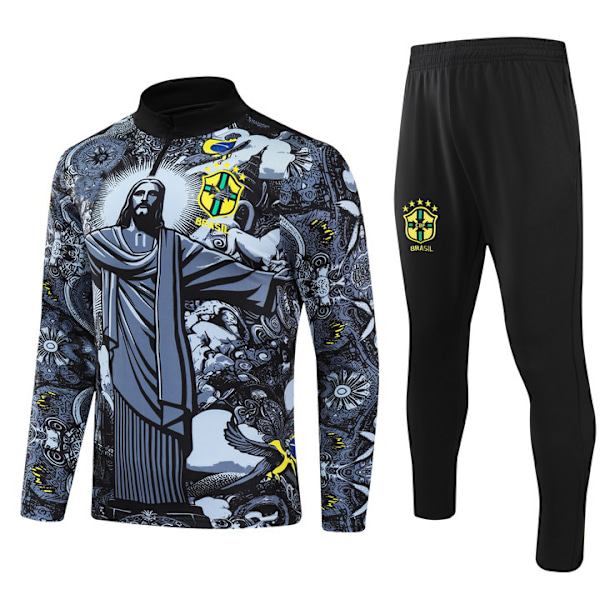 2425 Japan Brasilien Real Madrid Y3 Paris Atletico Madrid trænings half-pull trøje voksen børnetøj fodbolduniform F 18