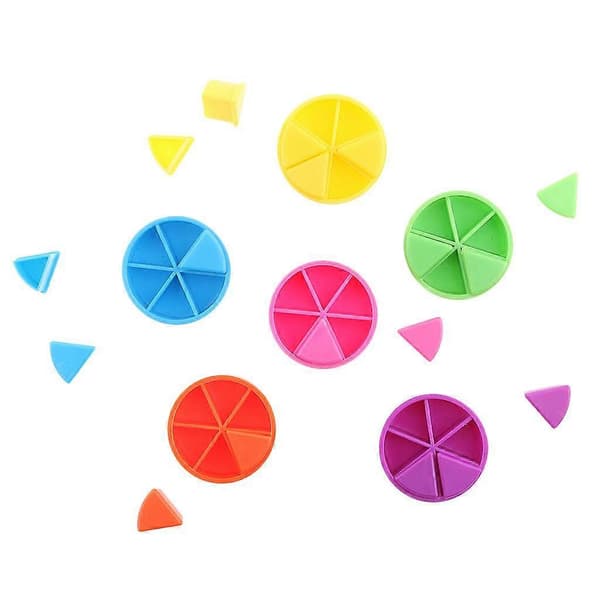 Förpackning med 42 Trivial Pursuit Spelpjäser Pajbitar för Matematikbråk