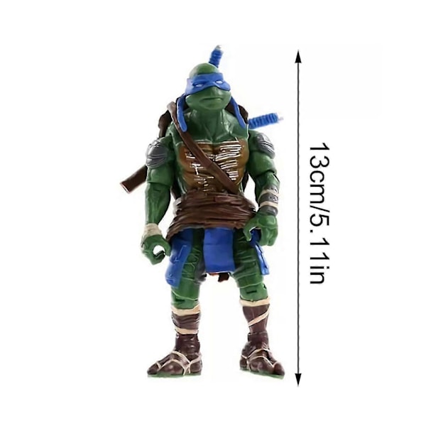 Cartoon Ninja Turtles -hahmolelut, 4 kpl 13 cm toimintahahmo klassinen mallileikkisetti lahjaksi lapsille