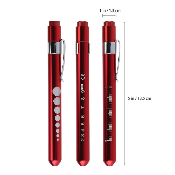 Pen Light Lommelygte Led Penlight Sæt Genanvendelig Penlight Led Penlight Gauge