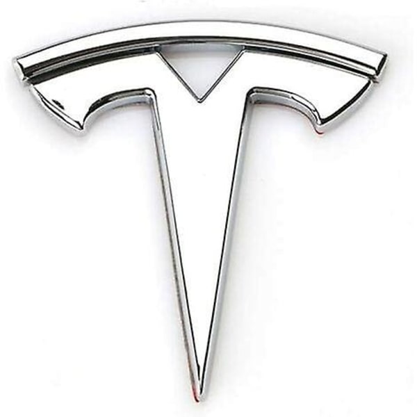 sysy Autocollants de Voiture en metal 3D ja décalcomanies Emblem Badge T Logo Tesla adaptent,argent