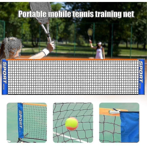 Kannettava taitettava tennisverkko lapsille ja aikuisille lyhyt tennisverkko, 6,1 m(,)