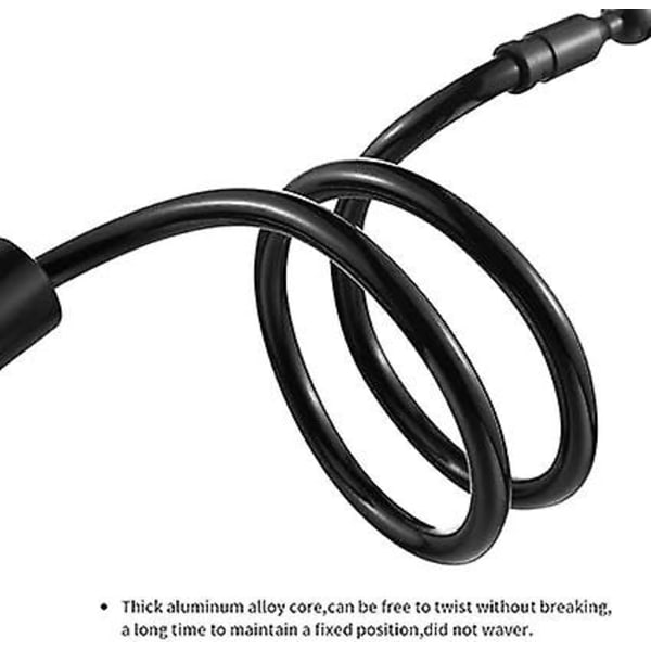 80cm, svart, mobiltelefonhållare, mobiltelefonhållare med flexibel svanhals lång arm, 360° rotation justerbar för iPhone Samsung Huawei
