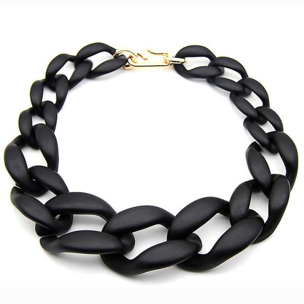 Choker Halsband Kvinnor Akryl Chunky Chain Statement Link halsband Big Fashion