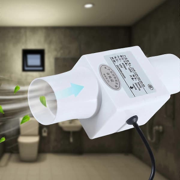 Stille 12V Inline Ventilator til Badeværelse, Hjem, Have Ventilation, Opvarmning og Køling Løsning 50mm