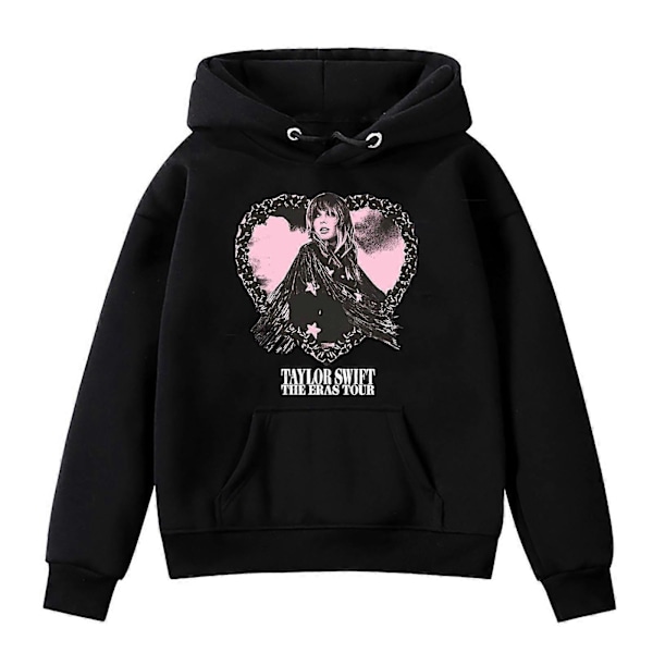 Höst och vinter ny Taylor Swift the eras tour Taylor omgivande tryck pojkar och flickor hoodies höst och vinter avslappnad barns tröja-5 924-BK-Black 5 120cm