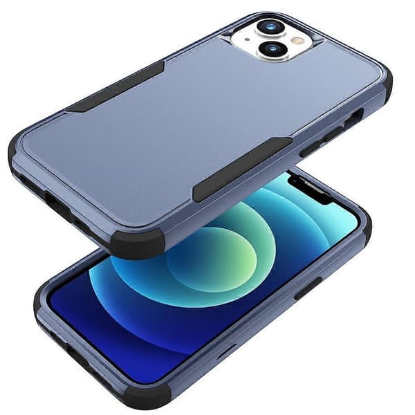 Commuter TPU + PC Telefondeksel For iPhone 15 Royal Blue Black