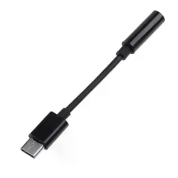2026 USB Type C til 3,5 mm Aux-adapter Type-c 3 5 Jack Audio understøtter ikke Samsung Galaxy S21 Black