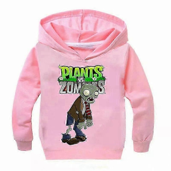 PVZ Barn Hoodie Plants VS Zombies Spel Pojkar Flickor Tröja Jumper T-shirt Toppar Powder 4 120(4-5T)