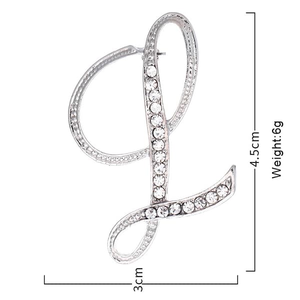 (1 stk, M) Initialer Brosje Pins for kvinner, Brev Pins for St