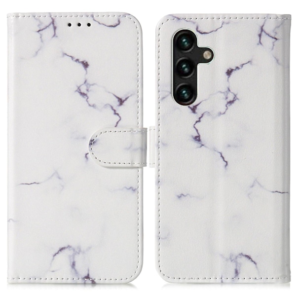 För Samsung Galaxy A35 Läderfodral Case printed Folio Cover Marmor White Style F Samsung Galaxy A35 5G