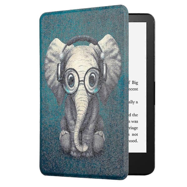 Etui til Kindle Paperwhite 6 tommer 2012,2013,2015,2016 version, Smart Wake Sleep 003 Elephant Kindle 10th Gen. 2019
