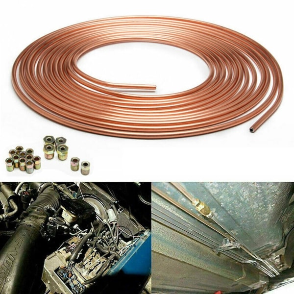 Bremseslangesæt Anti-rust Universal Robust kobber Nikkel Brake Line slangesæt til køretøjer