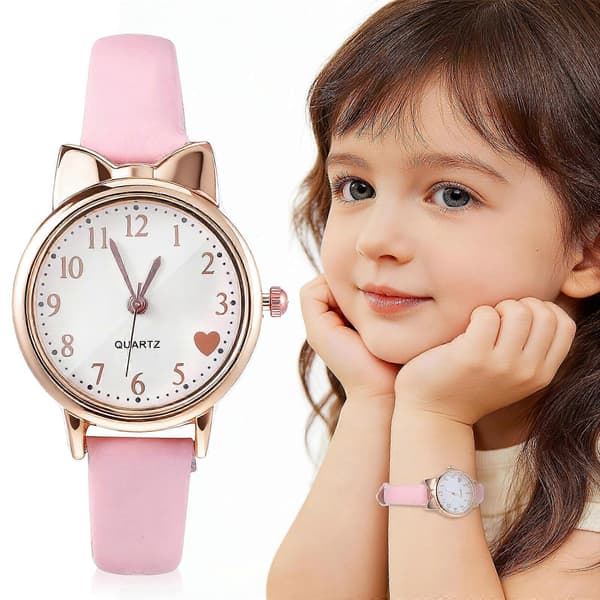 1 st barn analog klocka dekorativ armbandsur barn flickor klocka
