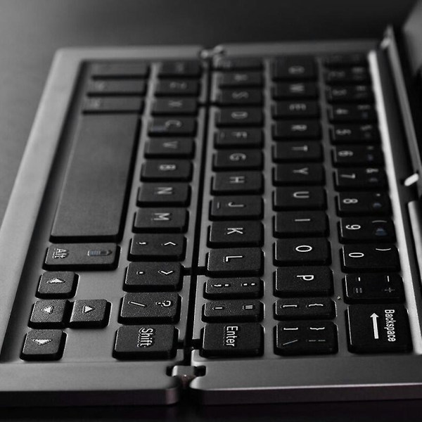 Bærbart mini trådløst Bluetooth-kompatibelt foldetastatur Aluminiumslegering Foldbart genopladeligt rejsekontor hjemmetastatur