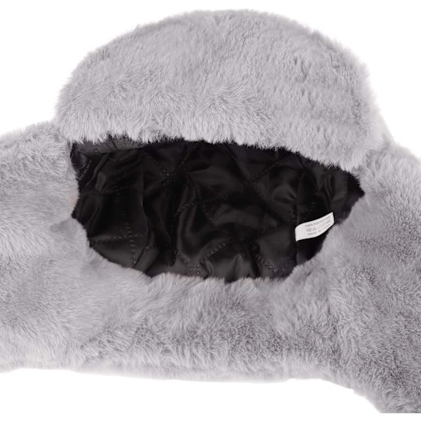 Aikuisten Talvi Mukava Plussi Ushanka Venäläinen Hattu Tuulenpitävä Kokonaan Huppu Korvaläpät Hattu Lämmin Kylmäsuoja Ski Metsästys Pyöräily Trapper Hatut Grey One Size