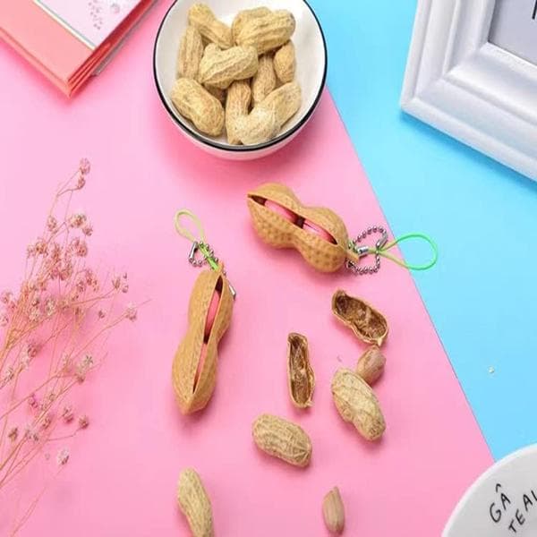 6-pak Squeeze Legetøj Edamame Bønner Charms - Nøglering -