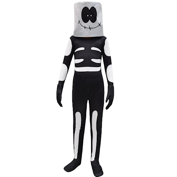 Halloween Svart Dödskalle Cosplay Kostymer Barn Rollspel Kostymer 160