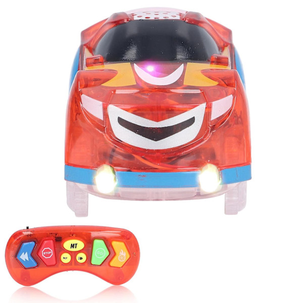 Lekeracerbiler med 6 LED-lys Fjernkontroll Lysende Lekeracerbiler med Musikk for Barn Red