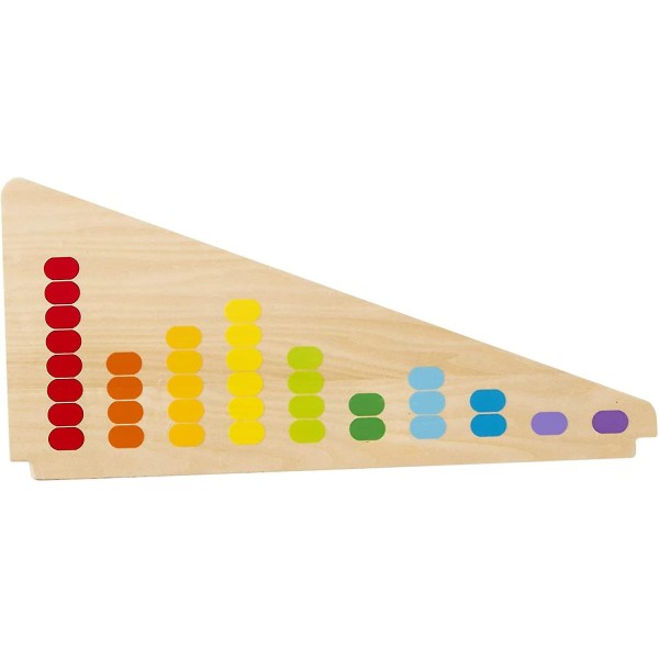 Lägg till och subtrahera Abacus - Pedagogisk leksak med 55 färgglada pärlor och robust träkonstruktion - Snngv