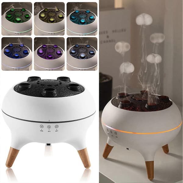 Eterisk oljediffuser med 7 färger LED-ljus och timerfunktion för hemmet