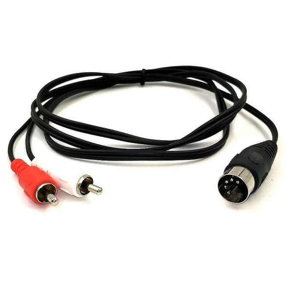 5-pin DIN hanstik til 2RCA hanstik konverter lydstik kabelledning 1.5m
