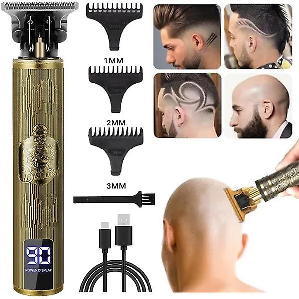 1 sæt Hårtrimmer Til Mænd Trådløs Skægtrimmer Hårklipper Elektrisk Barbersæt