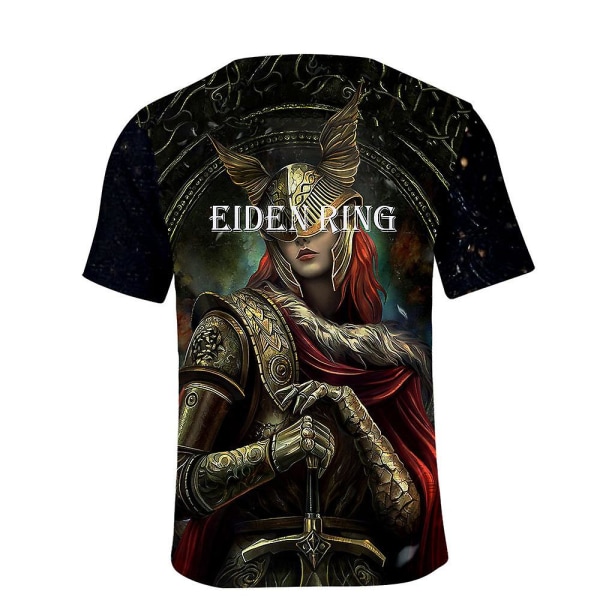 Elden Ring Män Kvinnor Printed Crew Neck Kortärmad T-shirt Tee Tops C 3XL