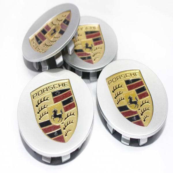 75MM 4-pack Porsche Silver Center Cap (Singel)