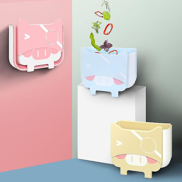 Fällbar kökssoptunna för skåpdörr Tecknad design Hängande soptunna - Snngv Pink