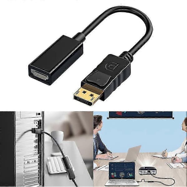 Full HD DP–HDMI-yhteensopiva sovitinkaapeli DisplayPort uros–naaras