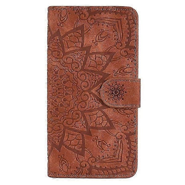 Plånboksfodral för Samsung Galaxy S20 FE Premium PU-läder Flip Cover Mandala Brown