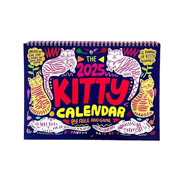 Katt Daglig Planlegger 2025 - Daglig Planlegging, Vendbar Kalender for Klasserom, Veggplanlegger for Hjemmet As Shown