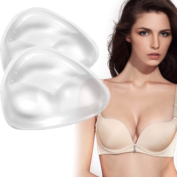 Silikon BH-innlegg, klar gel vanntette forsterkere Push Up brystinnlegg BH-puter for badedrakter og bikini