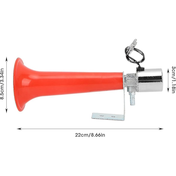 Universal Tyrkisk Fløjtehorn, 12v 24v Luft Horn Til Lastbiler 180db Rødt Horn Formål 12v/24v Caravan Tryk Biler Suvs Motorcykler Tyrkisk Fløjtehorn