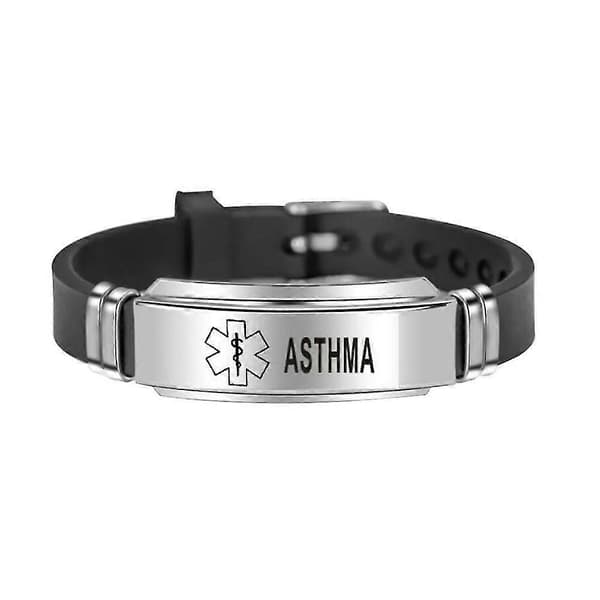 Medicinsk Advarsels-ID Armbånd Diabetic, Black One-size